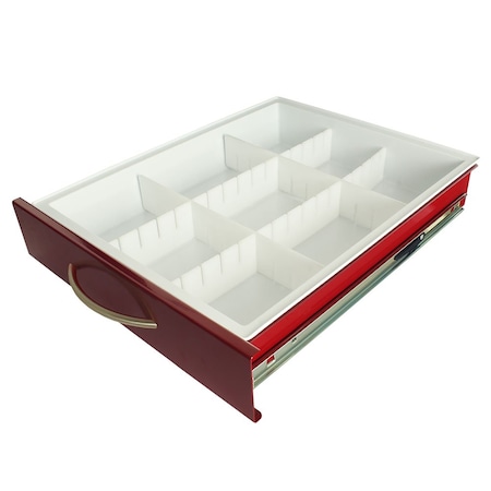 Harloff Basic MDS18 Adjustable Plastic Dividers with Insert Tray, 3 Inch Drawers MD18-TRAYDIV3-B